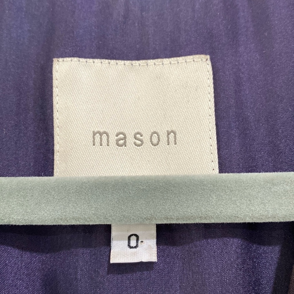 Mason Floral Silk Chiffon Purple Button Front Maxi Evening Dress Gown 0 - Picture 7 of 8